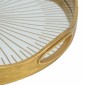 Artekko Tray Διακοσμητικός Δίσκος με Καθρέπτη Πλαστικό Γυαλί Χρυσό (40x40x4.4)cm Σετ/2