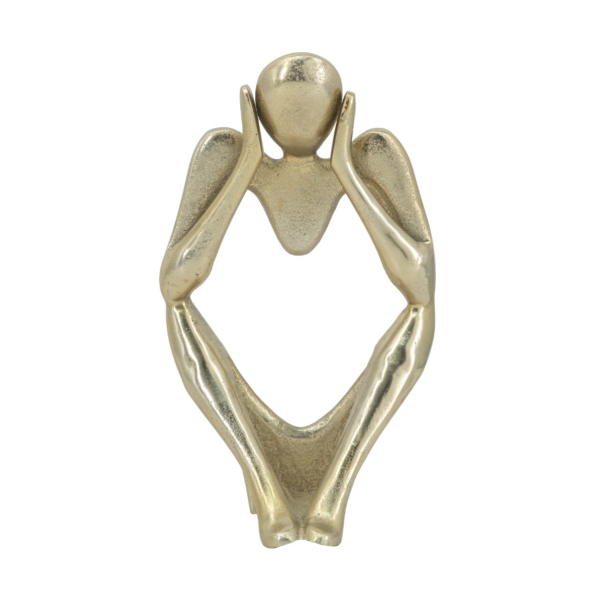Artekko Figurine Διακοσμητικό Επιτραπέζιο Γλυπτό με Φιγούρα Μεταλλικό Χρυσό (25x10x28)cm