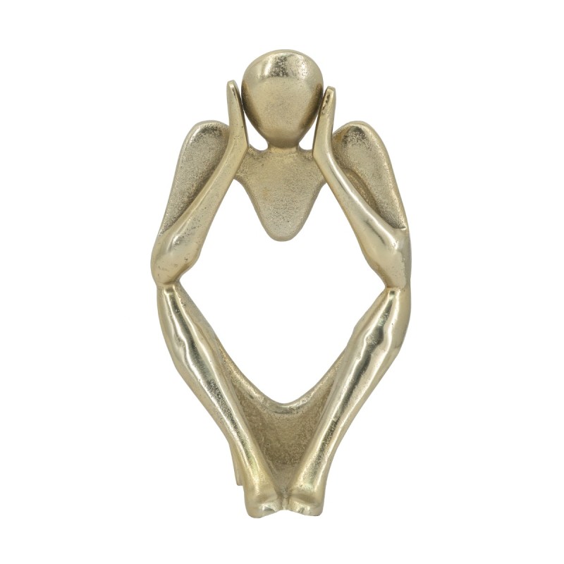 Artekko Figurine Διακοσμητικό Επιτραπέζιο Γλυπτό με Φιγούρα Μεταλλικό Χρυσό (25x10x28)cm