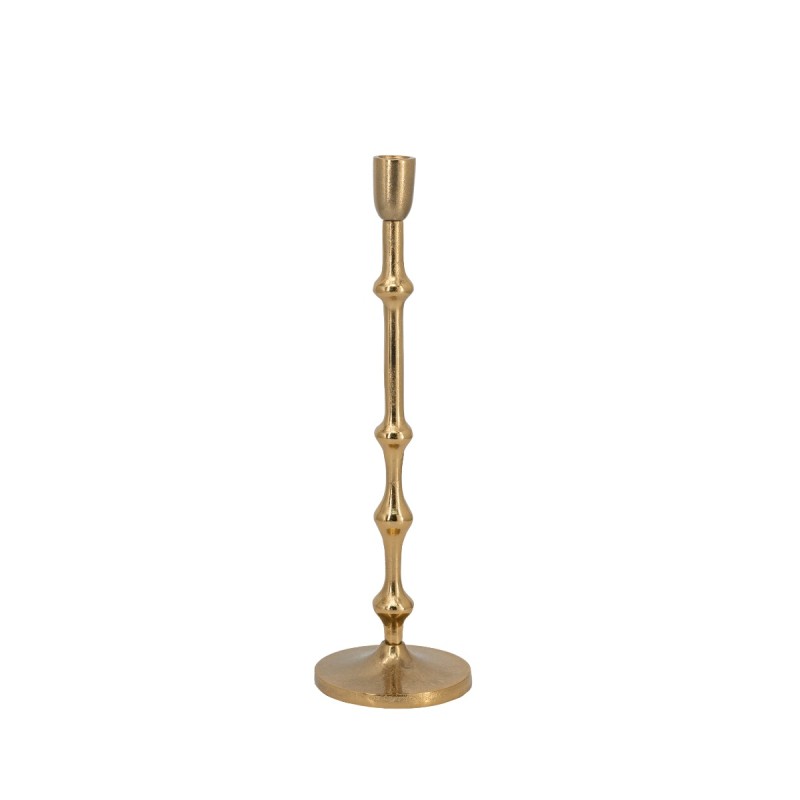 Artekko Nail Χρυσό Μεταλλικό Κηροπήγιο (11.4x11.4x39.4)cm