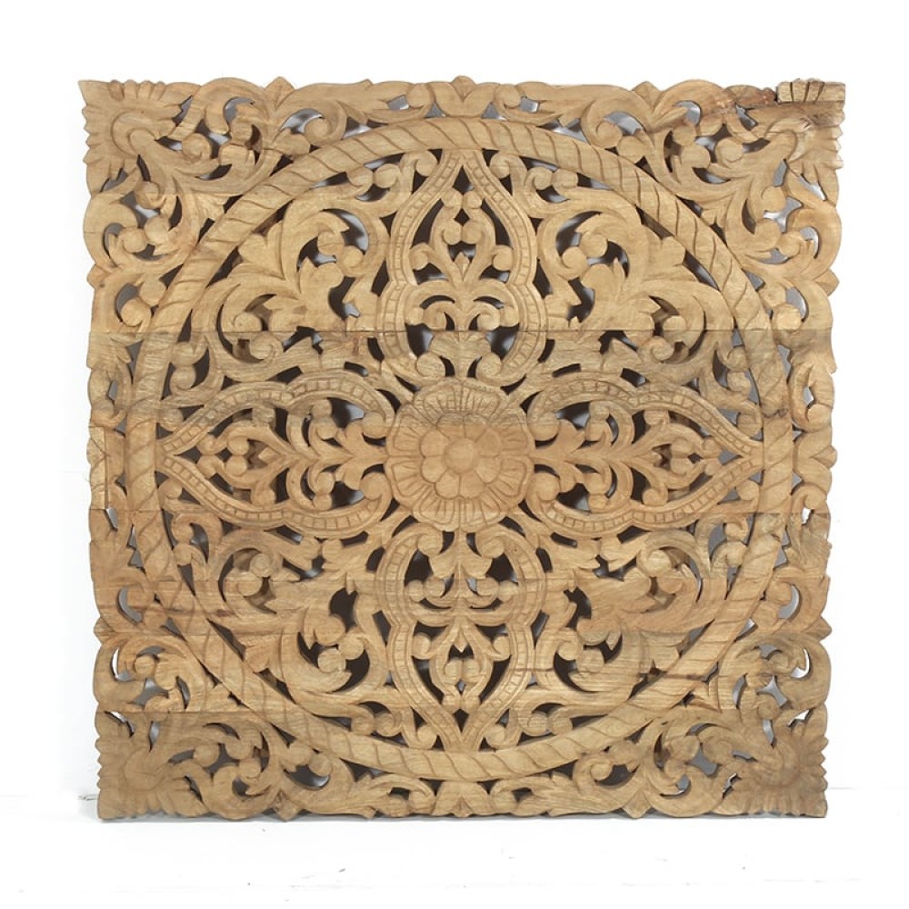 Artekko Gamid Πάνελ Ξύλινο Σκαλιστό (90x3x90)cm