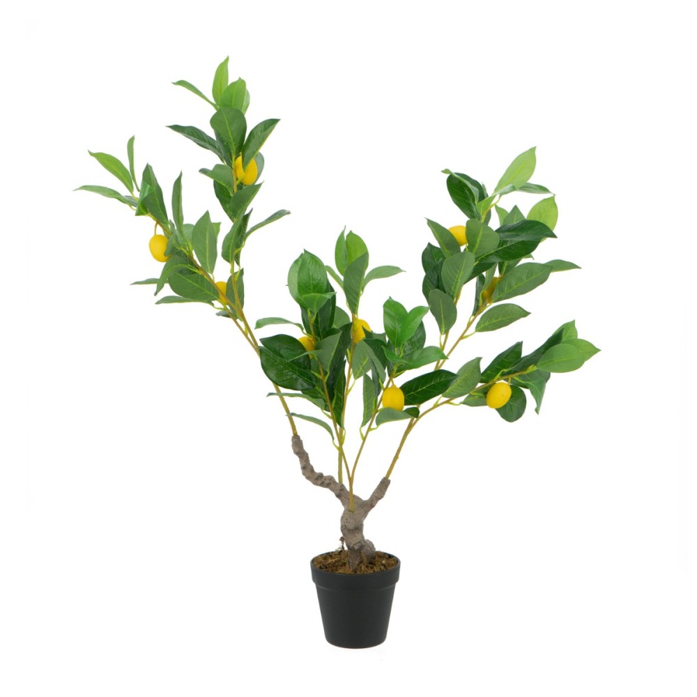 Artekko Lemon Tree Πράσινο Τεχνητό Δέντρο Λεμονιάς σε Μαύρη Γλάστρα (30x30x80)cm