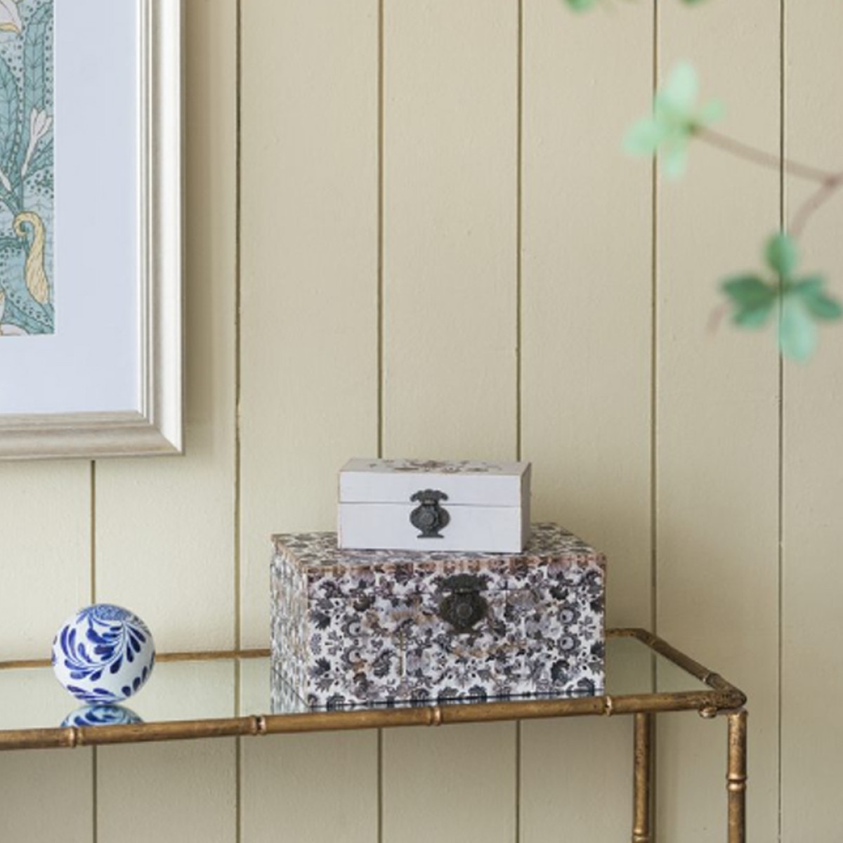 Artekko Box Διακοσμητικό Κουτί Κοσμηματοθήκη MDF Πολύχρωμο (19x31x14)cm Σετ/3