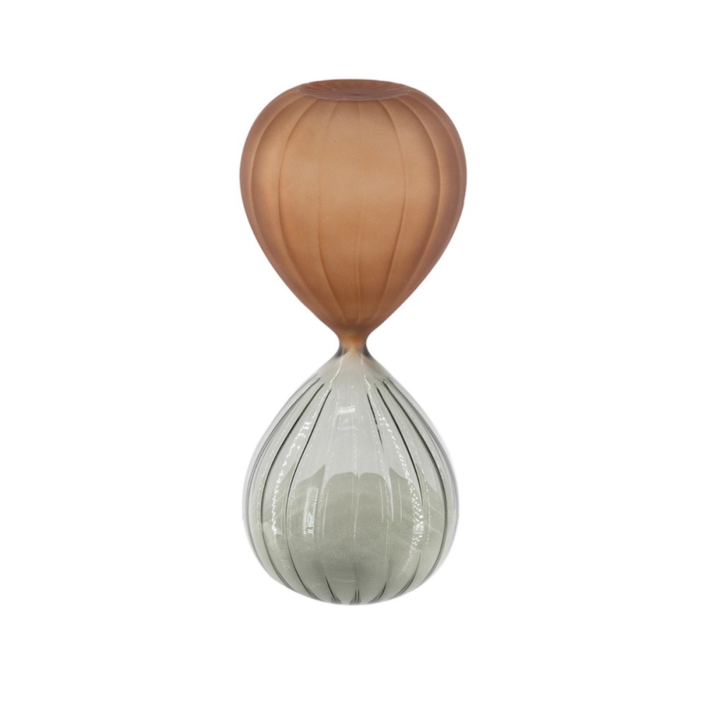 Artekko Hourglass Πολύχρωμη Ματ Γυάλινη Κλεψύδρα με Λευκή Άμμο (8.2x8.2x19.5)cm