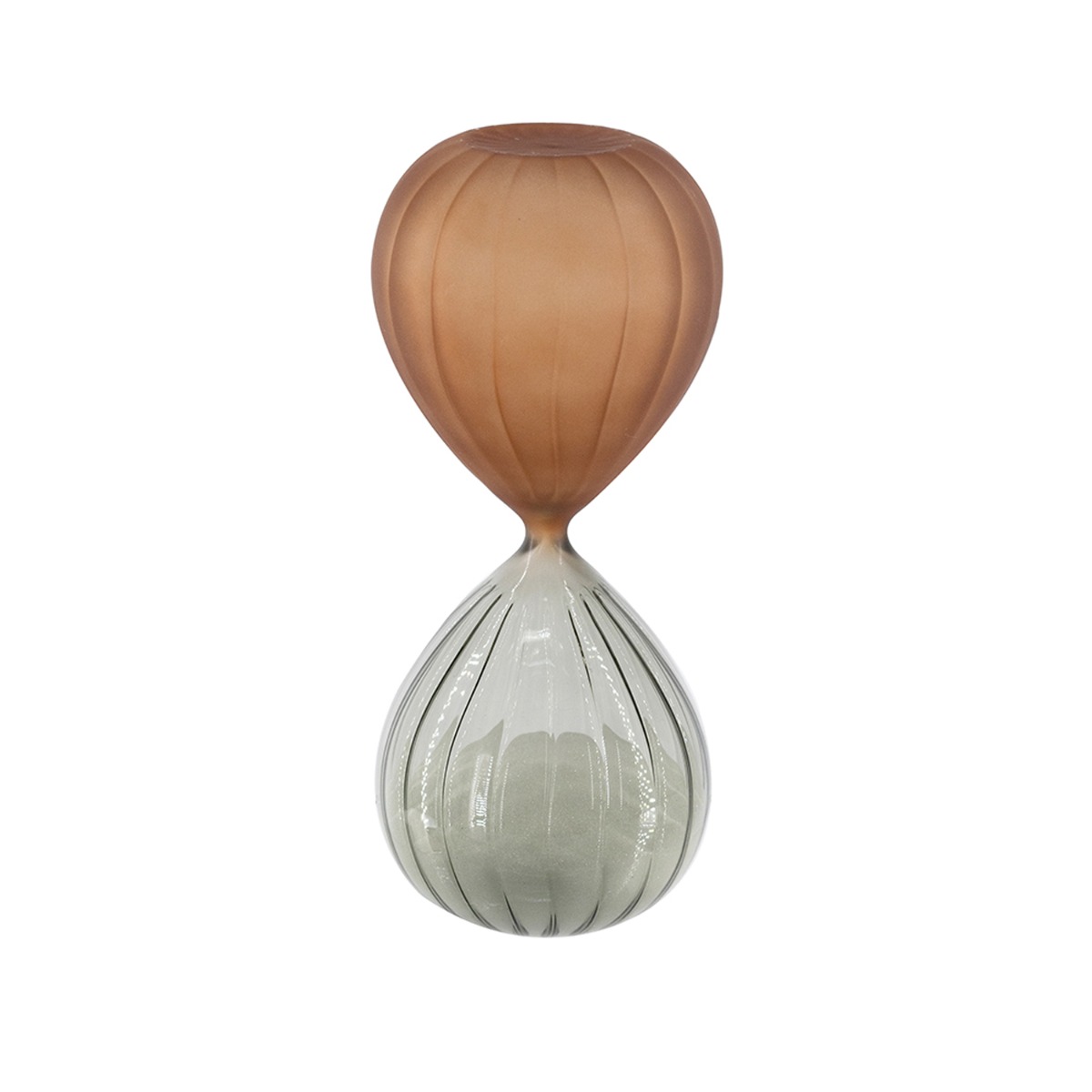 Artekko Hourglass Πολύχρωμη Ματ Γυάλινη Κλεψύδρα με Λευκή Άμμο (8.2x8.2x19.5)cm