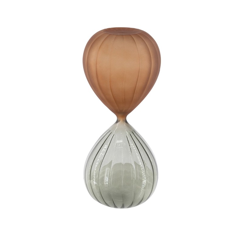 Artekko Hourglass Πολύχρωμη Ματ Γυάλινη Κλεψύδρα με Λευκή Άμμο (8.2x8.2x19.5)cm