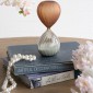 Artekko Hourglass Πολύχρωμη Ματ Γυάλινη Κλεψύδρα με Λευκή Άμμο (8.2x8.2x19.5)cm