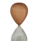 Artekko Hourglass Πολύχρωμη Ματ Γυάλινη Κλεψύδρα με Λευκή Άμμο (9.3x9.3x24.8)cm