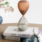 Artekko Hourglass Πολύχρωμη Ματ Γυάλινη Κλεψύδρα με Λευκή Άμμο (9.3x9.3x24.8)cm