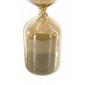 Artekko Hourglass Γυάλινη Κλεψύδρα σε Μελί Απόχρωση με Λευκή Άμμο (6x6x20.2)cm