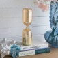 Artekko Hourglass Γυάλινη Κλεψύδρα σε Μελί Απόχρωση με Λευκή Άμμο (7x7x25.2)cm