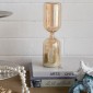 Artekko Hourglass Γυάλινη Κλεψύδρα σε Μελί Απόχρωση με Λευκή Άμμο (7x7x25.2)cm