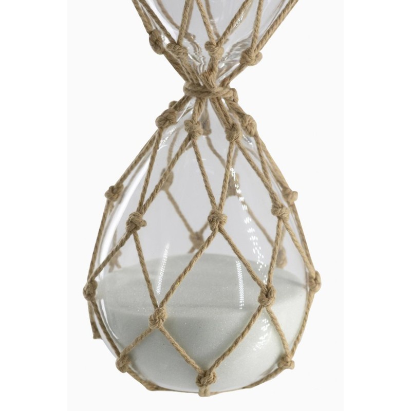 Artekko Hourglass Γυάλινη Κλεψύδρα με Σχοινί και Λευκή Άμμο (8.6x8.6x20.8)cm