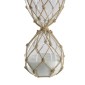 Artekko Hourglass Γυάλινη Κλεψύδρα με Σχοινί και Λευκή Άμμο (9.6x9.6x25.4)cm