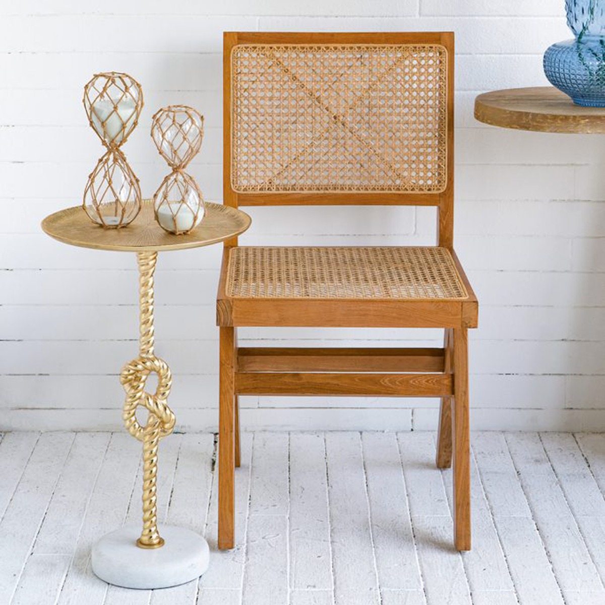 Artekko Hourglass Γυάλινη Κλεψύδρα με Σχοινί και Λευκή Άμμο (9.6x9.6x25.4)cm