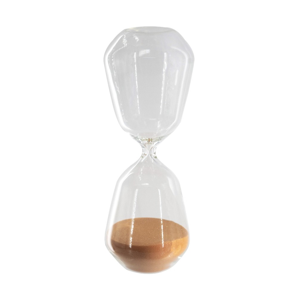 Artekko Hourglass Γυάλινη Κλεψύδρα με Πορτοκαλί Άμμο (8.3x8.3x20.3)cm