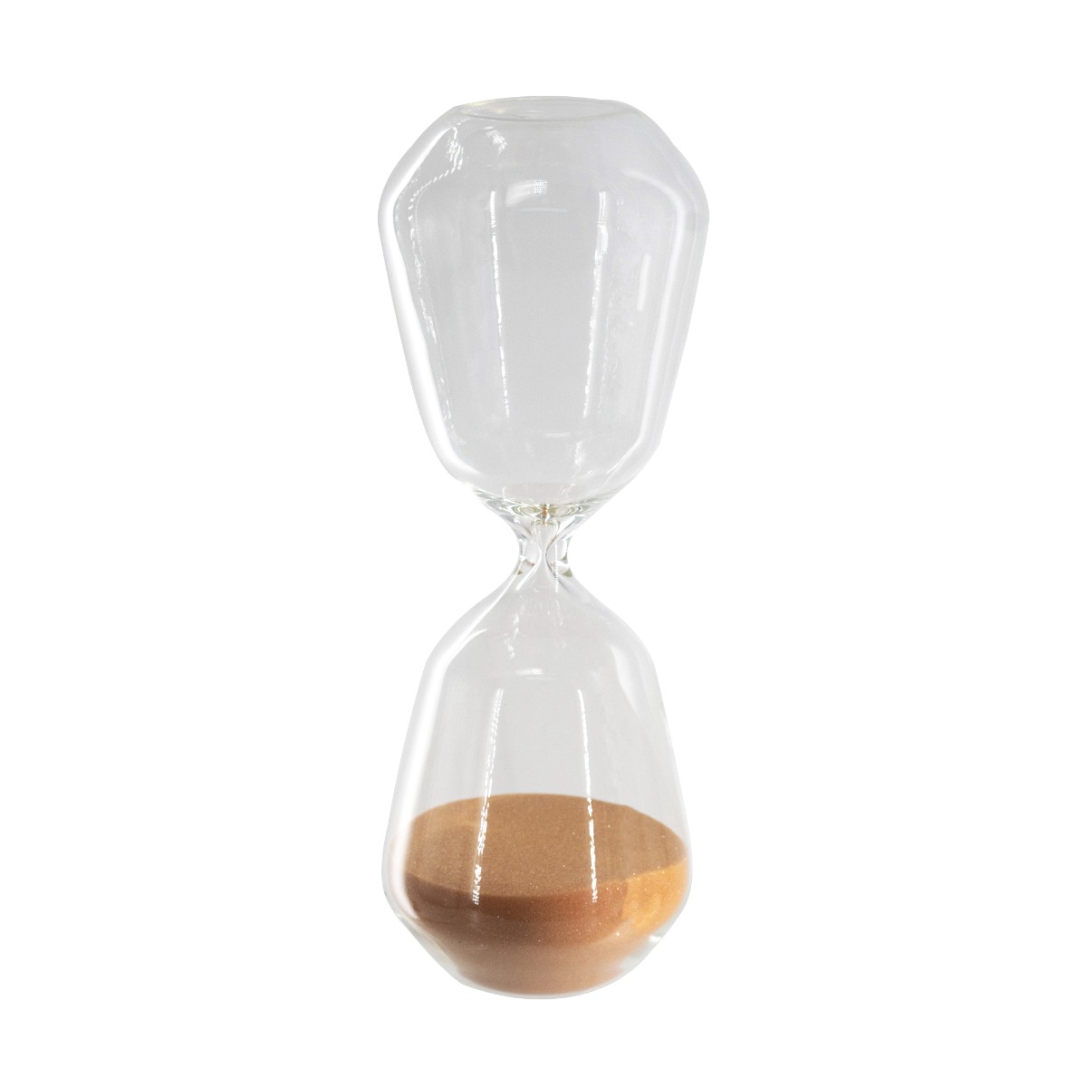 Artekko Hourglass Γυάλινη Κλεψύδρα με Πορτοκαλί Άμμο (8.3x8.3x20.3)cm