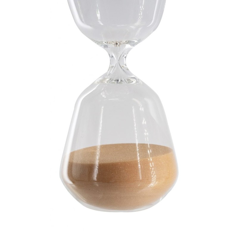 Artekko Hourglass Γυάλινη Κλεψύδρα με Πορτοκαλί Άμμο (9x9x25.4)cm