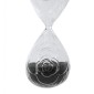 Artekko Hourglass Γυάλινη Κλεψύδρα με Ανάγλυφο Τριαντάφυλλο και Μαύρη Άμμο (8.6x8.6x20.4)cm