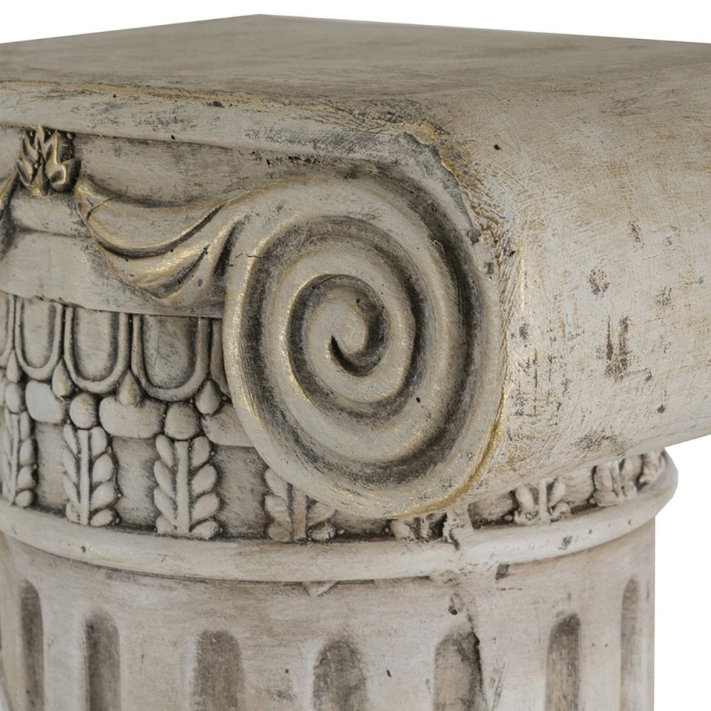 Artekko Pedestal Μπεζ Διακοσμητικό Βάθρο Ανθοστήλη από Μαγνήσιο (32.5x25.5x78.5)cm