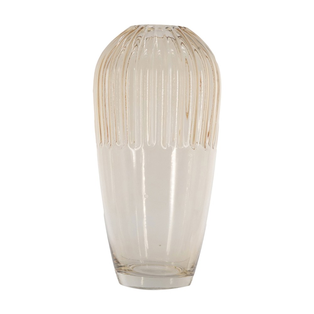 Artekko Aphelios Γυάλινο Βάζο σε Μελί Απόχρωση (14.5x14.5x30)cm