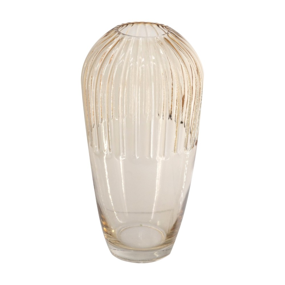 Artekko Aphelios Γυάλινο Βάζο σε Μελί Απόχρωση (14.5x14.5x30)cm