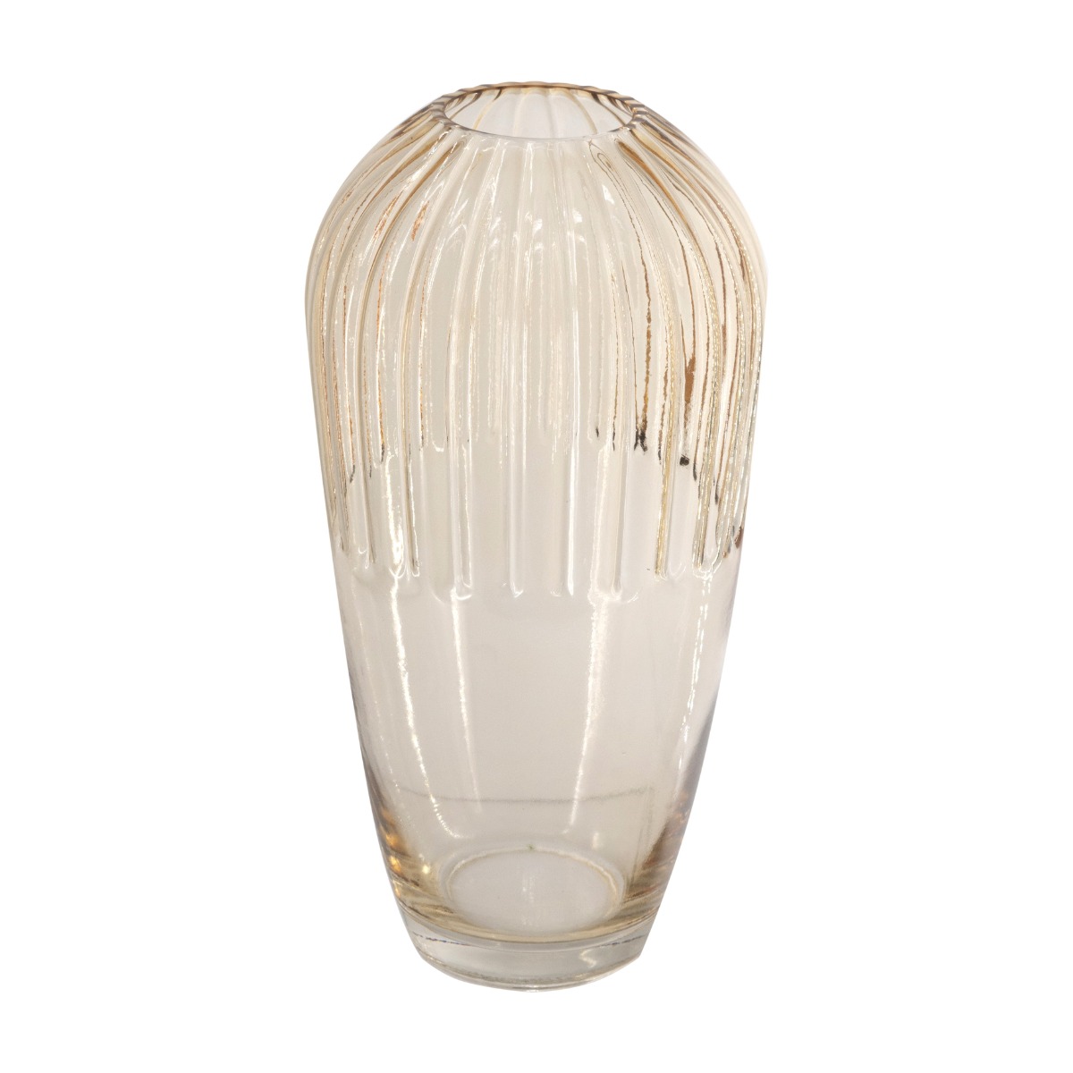 Artekko Aphelios Γυάλινο Βάζο σε Μελί Απόχρωση (14.5x14.5x30)cm