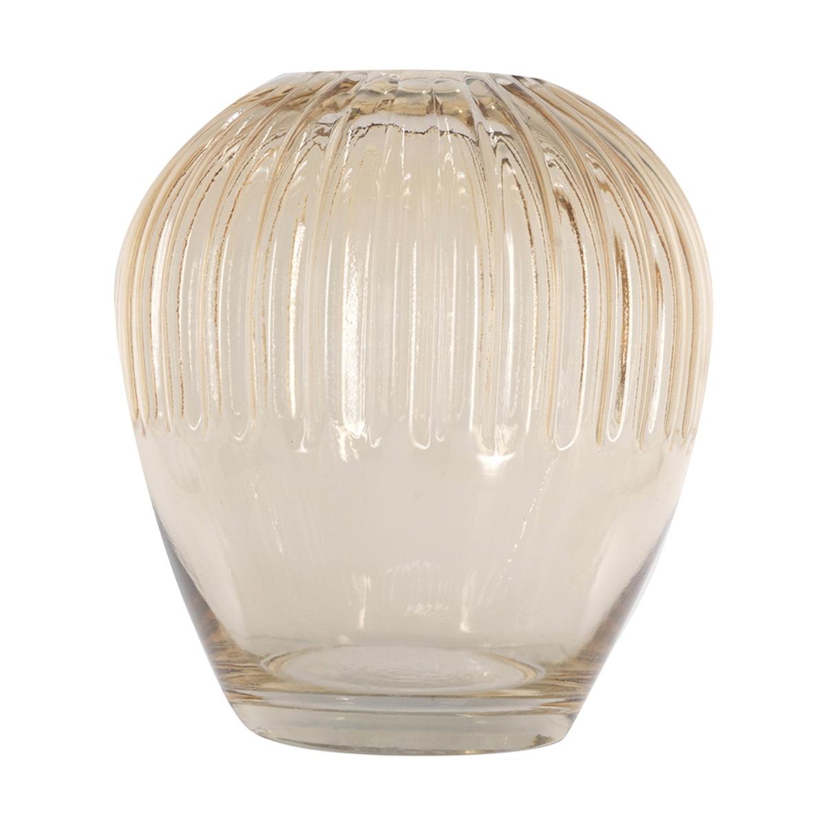 Artekko Aphelios Γυάλινο Βάζο σε Μελί Απόχρωση (19x19x22)cm