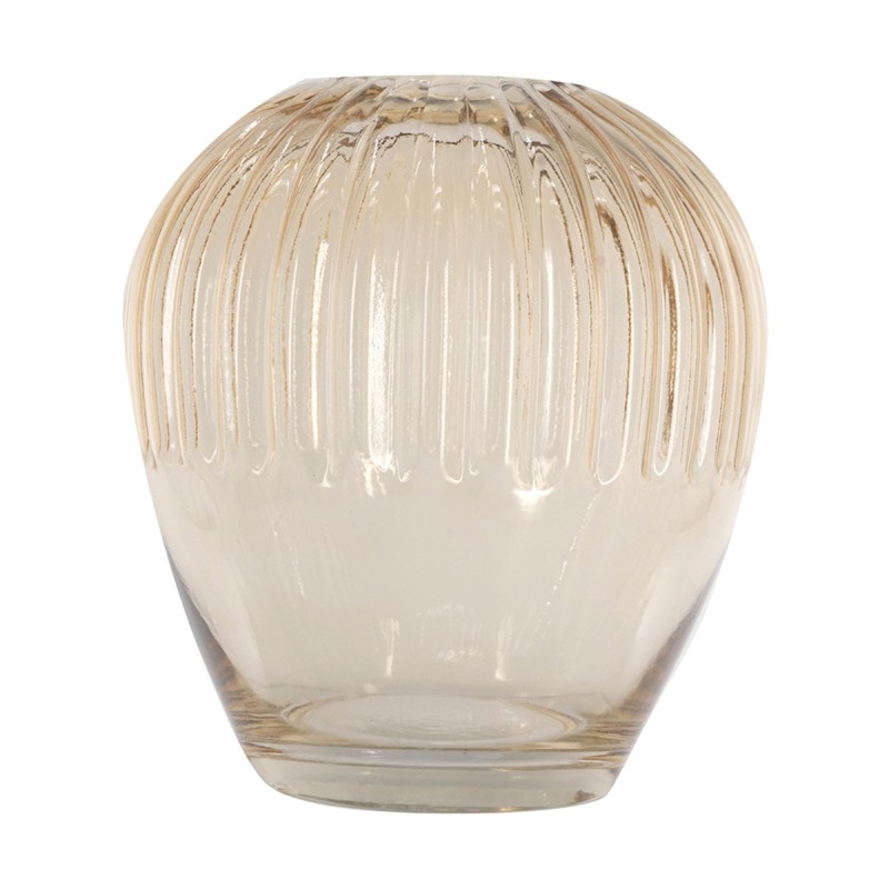 Artekko Aphelios Γυάλινο Βάζο σε Μελί Απόχρωση (19x19x22)cm