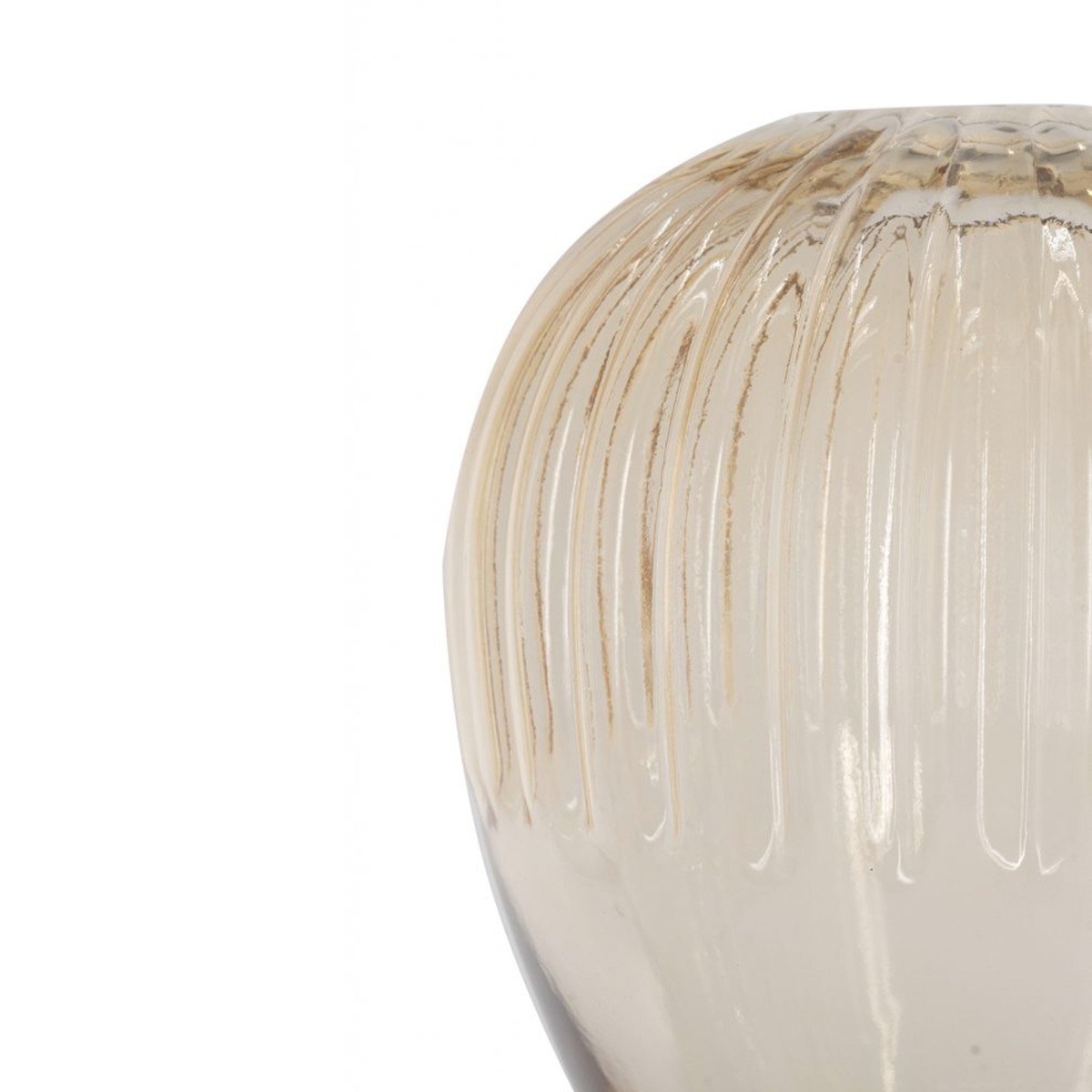 Artekko Aphelios Γυάλινο Βάζο σε Μελί Απόχρωση (19x19x22)cm