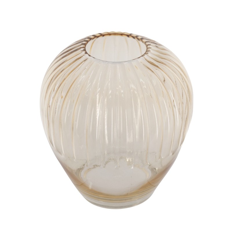 Artekko Aphelios Γυάλινο Βάζο σε Μελί Απόχρωση (19x19x22)cm