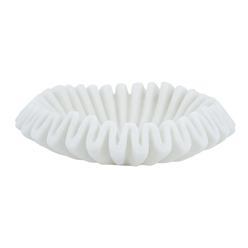 Artekko Coral Λευκό Διακοσμητικό Μπολ Ρητίνης (38x38x14)cm