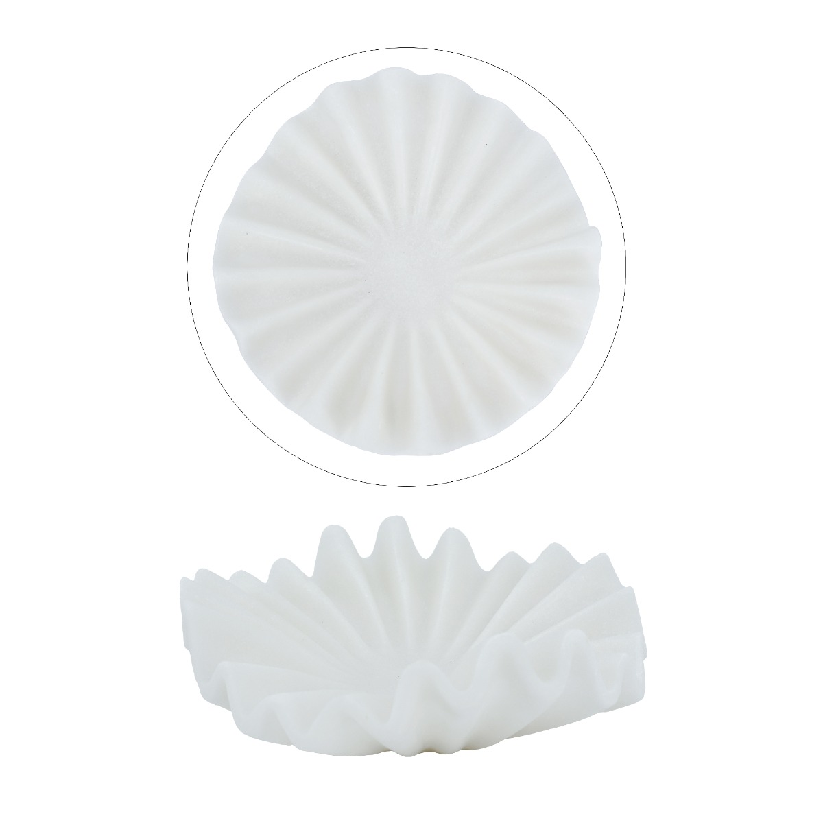 Artekko Coral Λευκό Διακοσμητικό Μπολ Ρητίνης (25x24.5x10)cm