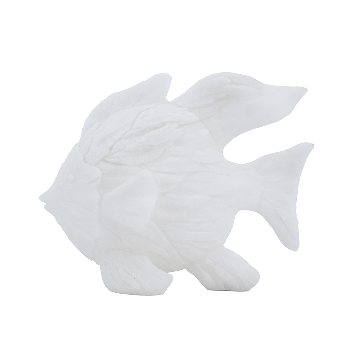 Artekko Animal Λευκό Διακοσμητικό Ψάρι Ρητίνης (33.5x15.5x27)cm
