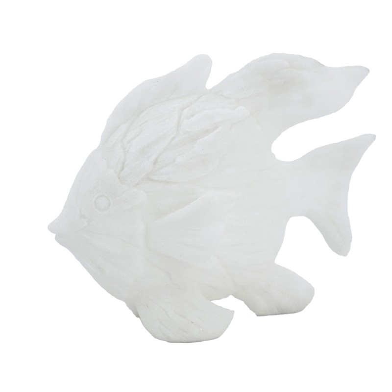 Artekko Animal Λευκό Διακοσμητικό Ψάρι Ρητίνης (33.5x15.5x27)cm