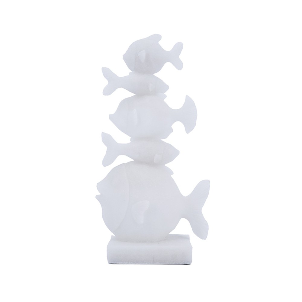 Artekko Animal Λευκά Διακοσμητικά Ψάρια Ρητίνης (16x8.2x30.5)cm