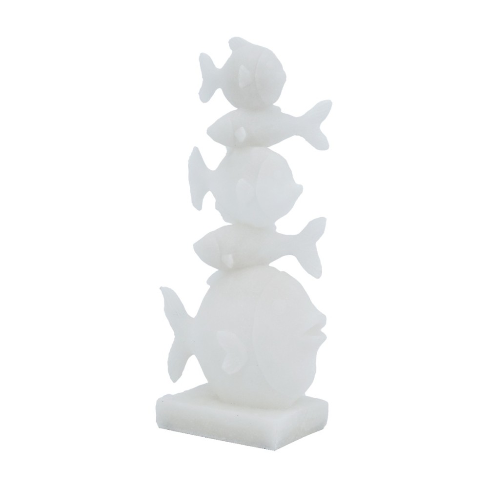 Artekko Animal Λευκά Διακοσμητικά Ψάρια Ρητίνης (16x8.2x30.5)cm