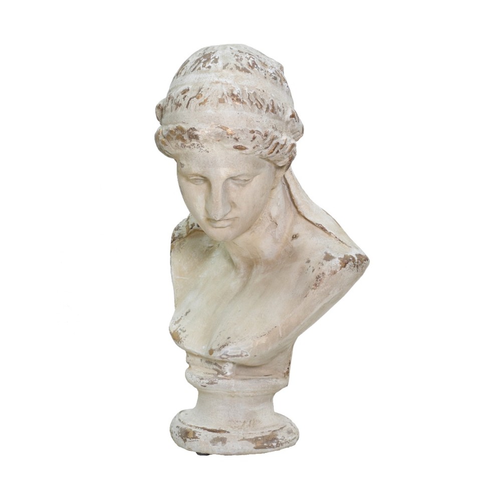Artekko Statue Διακοσμητική Προτομή από Μαγνήσιο Λευκή Πατίνα (43x34x66)cm