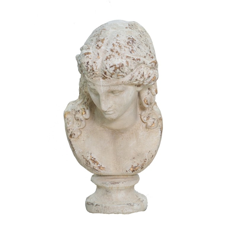 Artekko Statue Διακοσμητική Προτομή από Μαγνήσιο Λευκή Πατίνα (38x43x72)cm