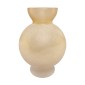 Artekko Frosted Γυάλινο Βάζο σε Μελί Απόχρωση (15.2x15.2x21.6)cm