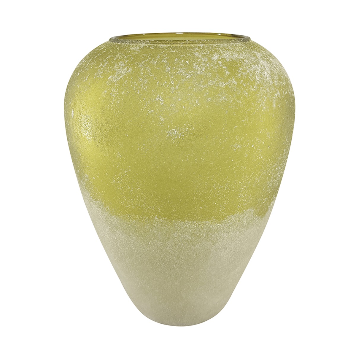 Artekko Frosted Γυάλινο Βάζο σε Πράσινο Απόχρωση (19.8x19.8x25.4)cm