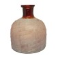 Artekko Frosted Γυάλινο Βάζο σε Πορτοκαλί Απόχρωση (18.5x18.5x20.3)cm