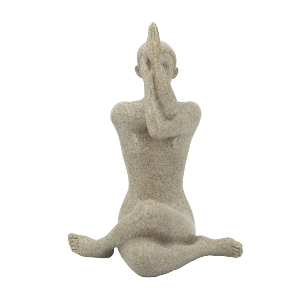 Artekko Yoga Figurine Μπεζ Επιτραπέζιο Διακοσμητικό Ρητίνης με Γυναικεία Φιγούρα (17.7x13.5x24.5)cm