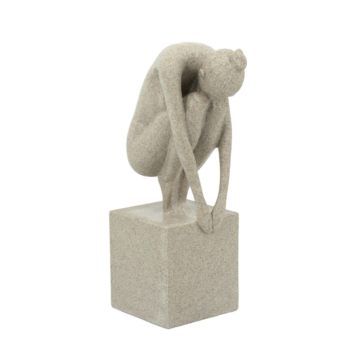 Artekko Yoga Figurine Μπεζ Επιτραπέζιο Διακοσμητικό Ρητίνης με Γυναικεία Φιγούρα (15x9.3x26.8)cm