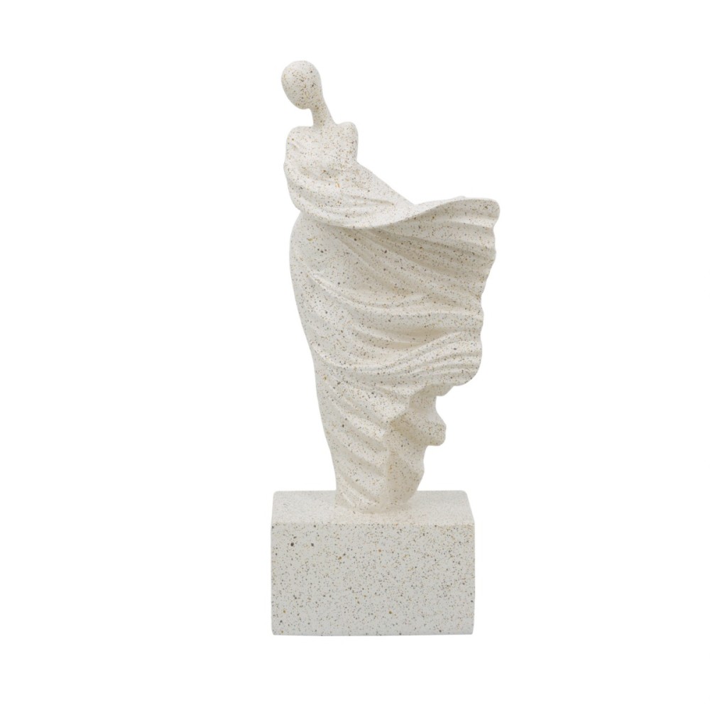 Artekko Figurine Λευκό Επιτραπέζιο Διακοσμητικό Ρητίνης με Γυναικεία Φιγούρα (14.5x11x35)cm