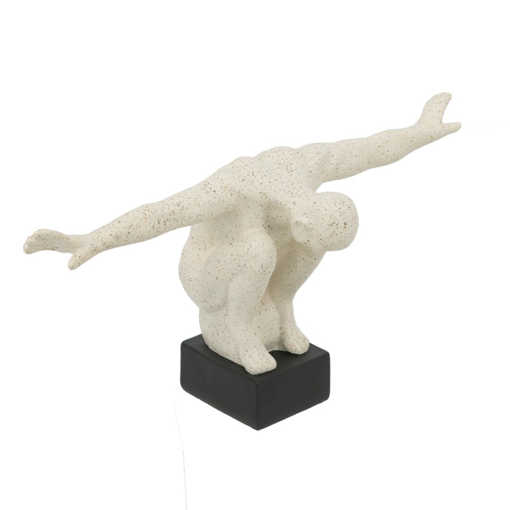 Artekko Gymnast Figurine Λευκό Επιτραπέζιο Διακοσμητικό Ρητίνης με Ανδρική Φιγούρα (39x16x19)cm