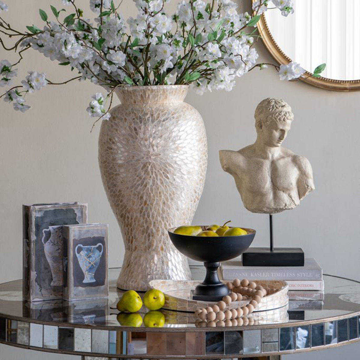 Artekko Bust Γκρι Διακοσμητική Προτομή Ρητίνης (29.5x17x54)cm