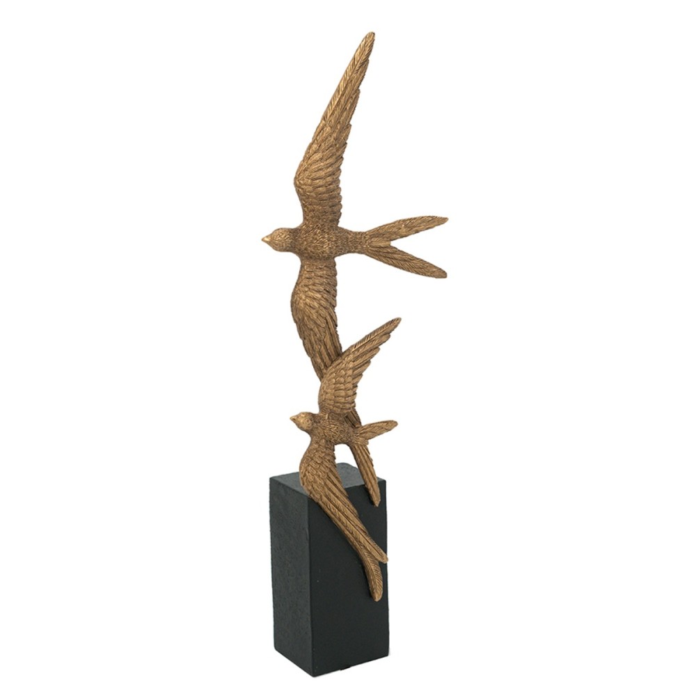 Artekko Flying Birds Μπρονζέ Επιτραπέζιο Διακοσμητικό με Πουλιά (12.5x7x40)cm