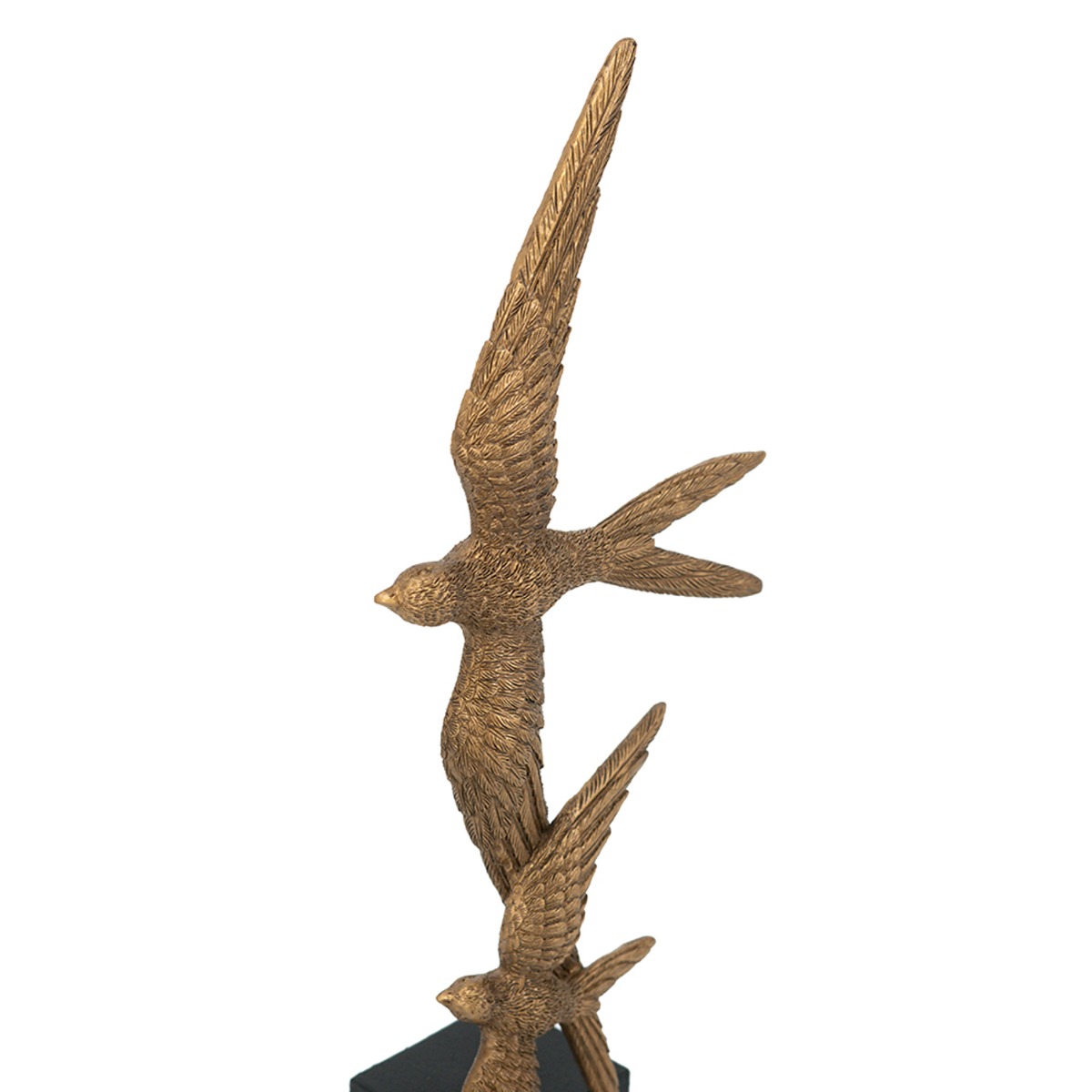Artekko Flying Birds Μπρονζέ Επιτραπέζιο Διακοσμητικό με Πουλιά (12.5x7x40)cm