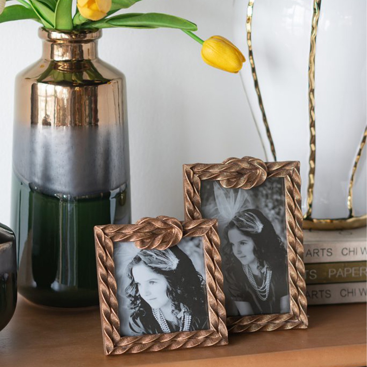 Artekko Frame Μπρονζέ Κορνίζα Ρητίνης για Φωτογραφία 4Χ6" (13x2.3x18)cm